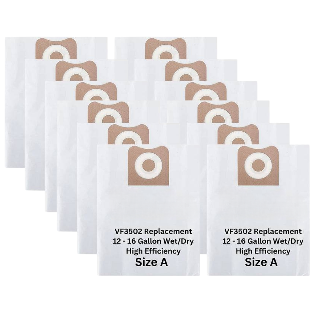 VacBagsUSA® Replacement Dust Collection Bags for RIDGID® 12-16 Gallon (VF3502) Size A High Efficiency - VacBagsUSA